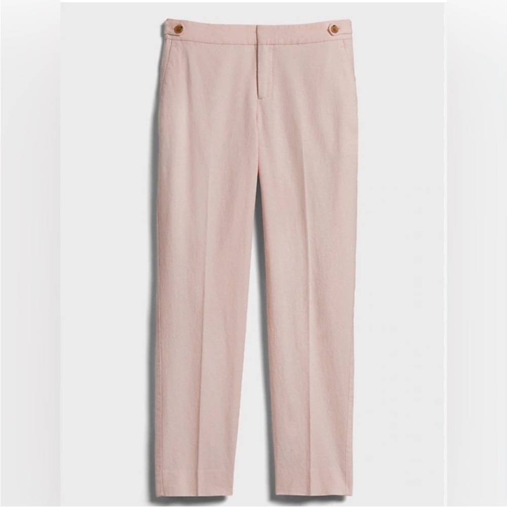 Banana Republic Factory Blush Ankle Linen Pants